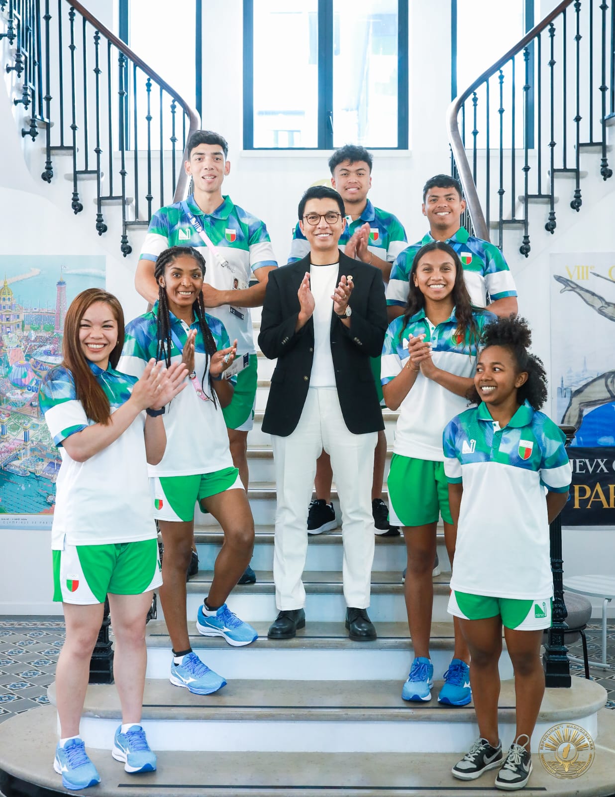 Rencontre du Président de la République Andry RAJOELINA avec les Athlètes  Malagasy au Village Olympique